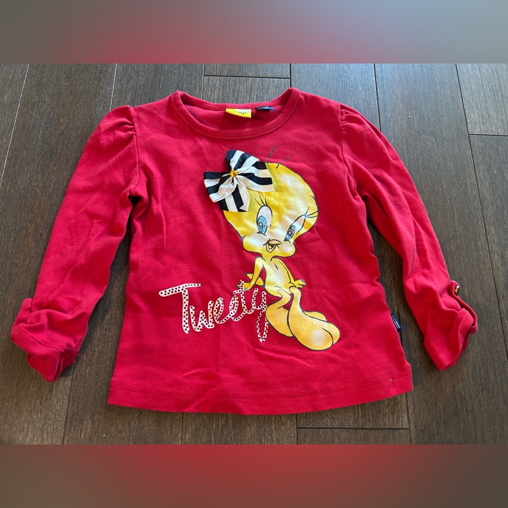 Tweety bedazzled top 2T